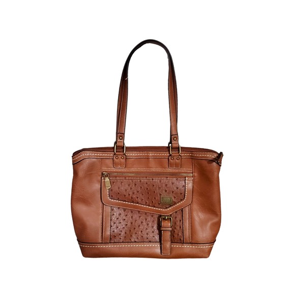 B.O.C. Born Concepts Medium Shoulder Bag Brown Faux Leather Pebbled Front - Picture 1 of 10